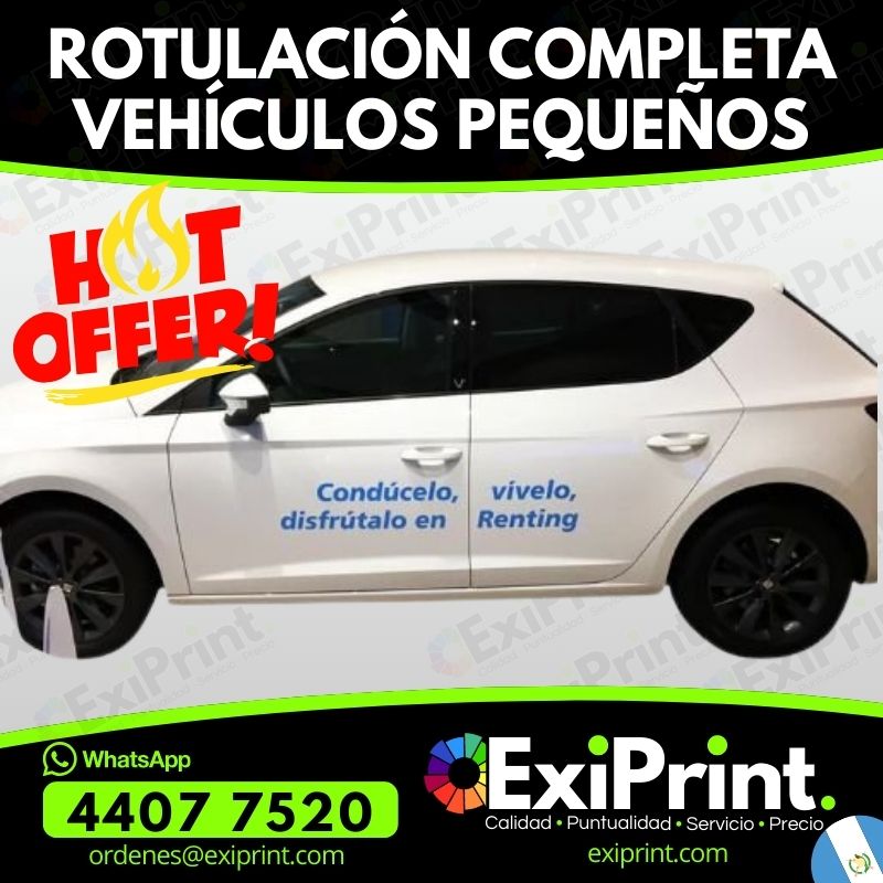 Oferta Rotulación Completa para Vehículos Pequeños